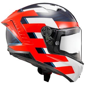 Ls2 Thunder Karbon Kask Alliance Kırmızı-Mavi-Beyaz