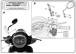 Kappa A154A Aprilia Scarabeo 125-200 Ön Cam Siperlik Bağlantısı