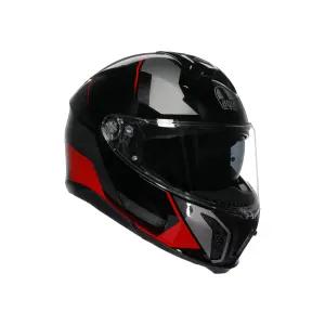 AGV TourModular Çene Açılır Kask E2206 Multi Mplk Perception Siyah Kırmızı