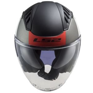 LS2 Copter 2 Kask Urbane Mat Beyaz - Kırmızı