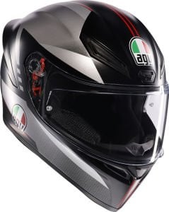 Agv K1 S Kask Lap Mat Siyah Gri Kırmızı