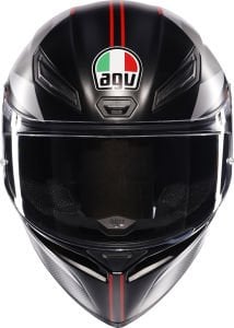 Agv K1 S Kask Lap Mat Siyah Gri Kırmızı