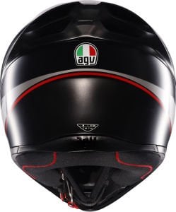 Agv K1 S Kask Lap Mat Siyah Gri Kırmızı