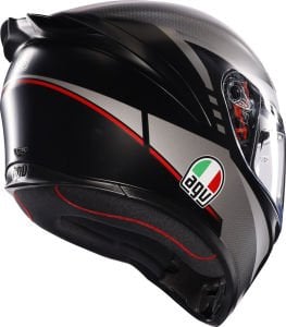 Agv K1 S Kask Lap Mat Siyah Gri Kırmızı