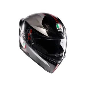 AGV K1 S LAP Kapalı Kask Mat Siyah Gri Kırmızı