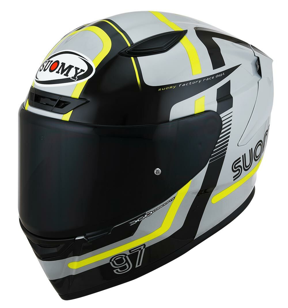 Suomy Track-1 Kask Ninety Seven Sarı Gri