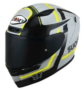 Suomy Track-1 Kask Ninety Seven Sarı Gri