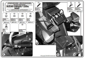 Givi PLX539 Suzuki GSF 650-1250 Bandit / GSX 650F - 1250F / Yan Çanta Demiri