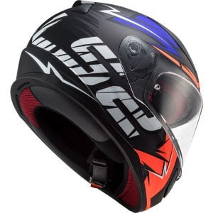 LS2 Rapid Kask Cromo Mat Turuncu Mavi
