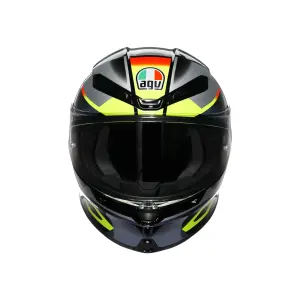 AGV K6 S MPLK ERAZER Kapalı Kask Siyah Kırmızı Sarı Fluo