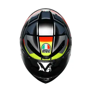 AGV K6 S MPLK ERAZER Kapalı Kask Siyah Kırmızı Sarı Fluo
