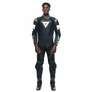 Dainese Tosa Deri Tulum Siyah Beyaz