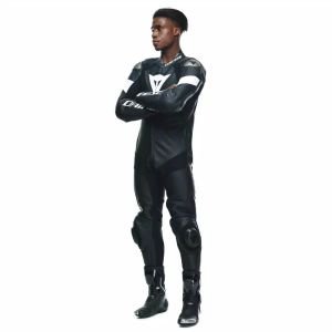 Dainese Tosa Deri Tulum Siyah Beyaz
