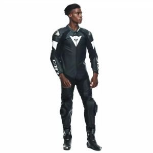 Dainese Tosa Deri Tulum Siyah Beyaz