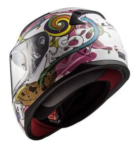 Ls2 Rapid Mini Crazy Pop Beyaz Pembe Çocuk Kask