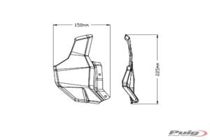 Puig 20420H Triumph Tiger 800 Yan Deflektör