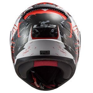 LS2 Rapid Kask Naughty Mat Beyaz Kırmızı