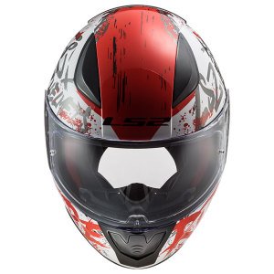 LS2 Rapid Kask Naughty Mat Beyaz Kırmızı
