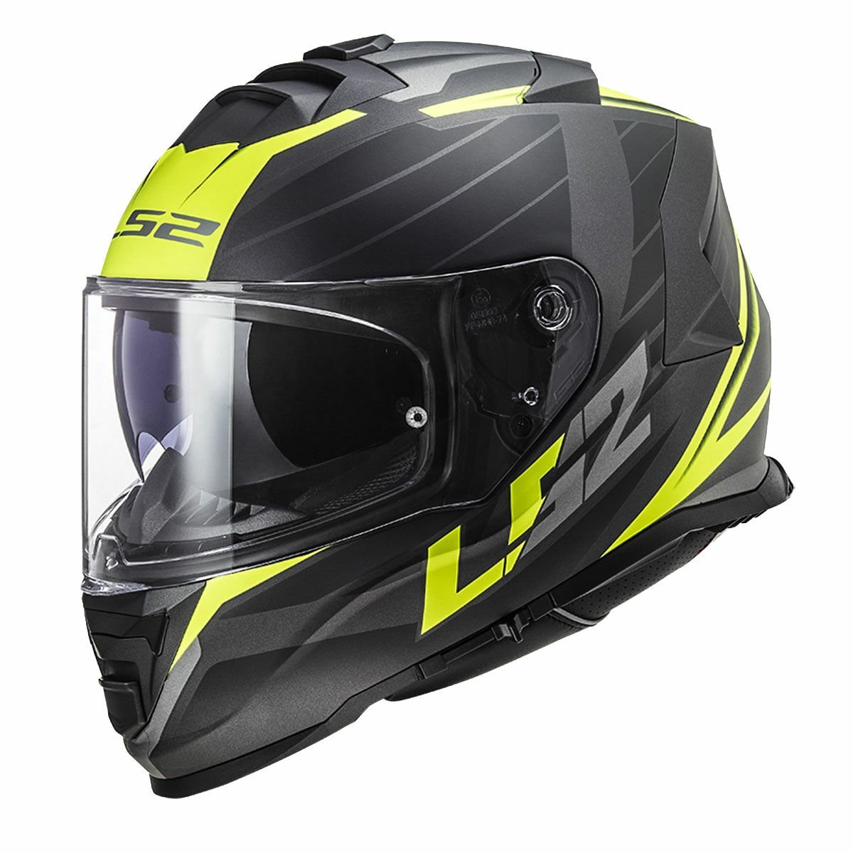 Ls2 Storm 2 Kask Nerve Mat Siyah Neon Sarı