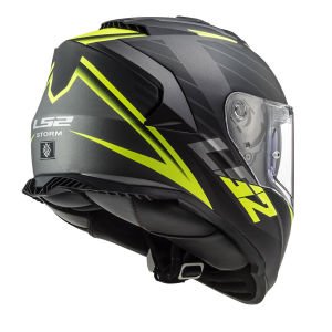 Ls2 Storm 2 Kask Nerve Mat Siyah Neon Sarı