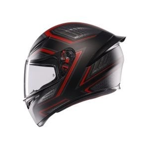 AGV K1 S Kask Sling Mat Siyah - Kırmızı E2206