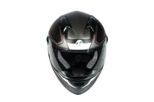 Zeus ZS 811A Kask Mat Siyah Beyaz Kırmızı