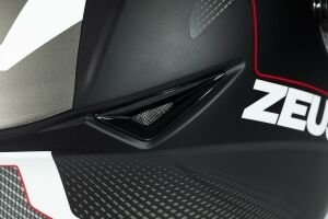 Zeus ZS 811A Kask Mat Siyah Beyaz Kırmızı