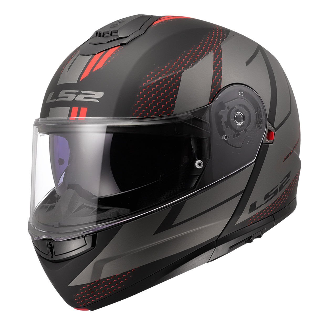 LS2 Strobe 2 Code Kask Mat Siyah Gri