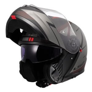 LS2 Strobe 2 Code Kask Mat Siyah Gri