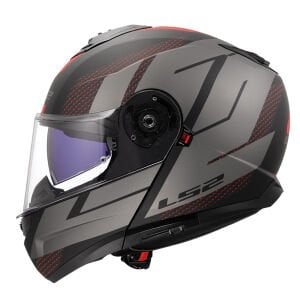 LS2 Strobe 2 Code Kask Mat Siyah Gri