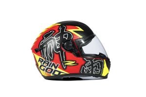 Zeus ZS 811A Kask Mat Kırmızı Fluo Sarı