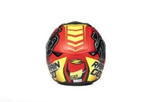 Zeus ZS 811A Kask Mat Kırmızı Fluo Sarı