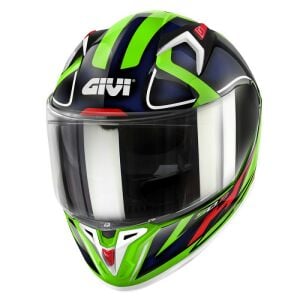 Givi 50.8 Racer Kask Beyaz Yeşil Mavi