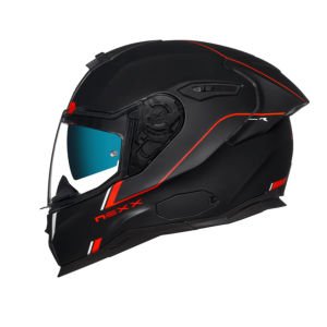 Nexx SX.100R Frenetic Mat Siyah Kırmızı Kask