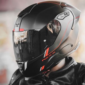 Nexx SX.100R Frenetic Mat Siyah Kırmızı Kask