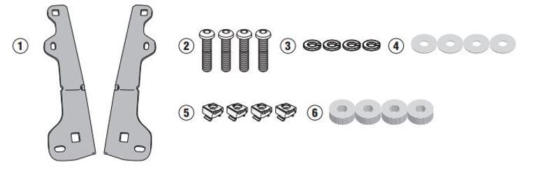 Givi D5129Kit Bmw F 750 GS Ön Cam Siperlik Bağlantısı