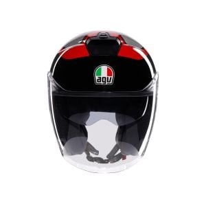 AGV Irides Valenza Kask Mat Gri - Siyah - Kırmızı Conf.