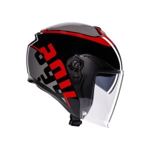 AGV Irides Valenza Kask Mat Gri - Siyah - Kırmızı Conf.