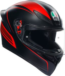 AGV K1 S Kask Warmup Mat Siyah Kırmızı
