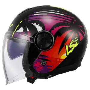 LS2 Classy Palm Açık Kask Siyah