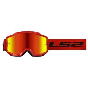 LS2 Charger Goggles Motokros Gözlük (Irıdıum Camlı) Kırmızı