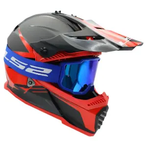 LS2 Charger Goggles Motokros Gözlük (Irıdıum Camlı) Mavi