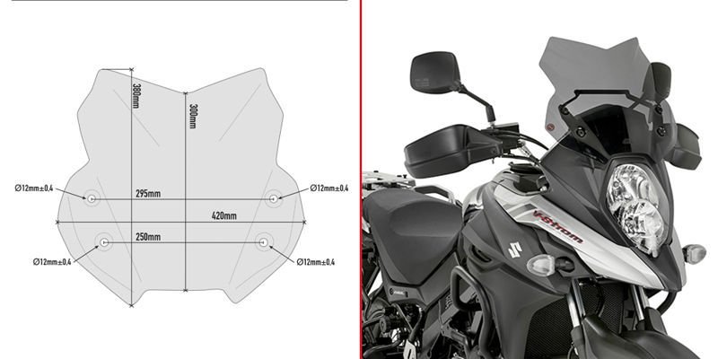 Givi D3112B Suzuki DL650 V-Strom Ön Cam