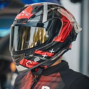 Nexx X.R3r Kask Swirl Karbon Kırmızı