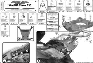 Givi SR355 Yamaha X-Max 125-250 Arka Çanta Demiri