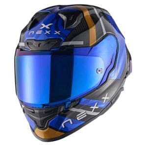 Nexx X.R3r Kask Swirl Karbon Mavi