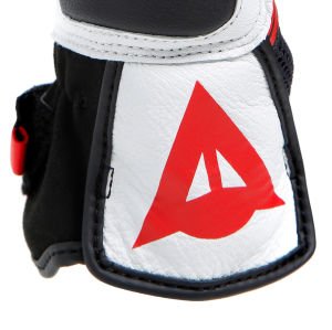 Dainese Mig 3 Deri Eldiven Black White Red