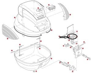 Givi Z643NR Çanta Kilit Parçası