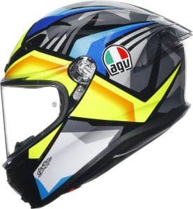 Agv K6 S Kask Joan Sarı Mavi Siyah
