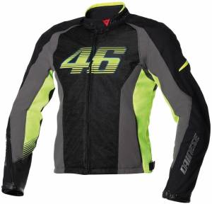 Dainese Vr46 Air Tekstil Mont Black Fluo Yellow